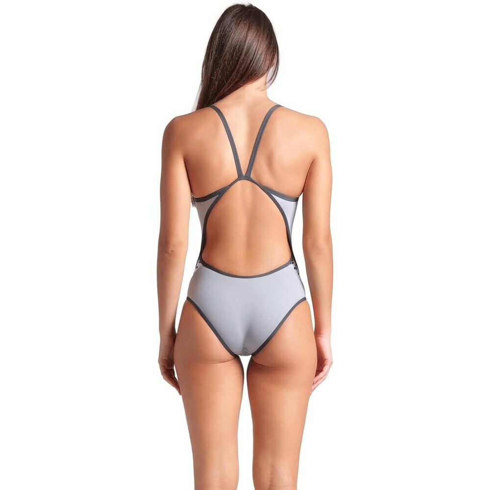 ARENA Women's 1-Piece Swimsuit Size 34 Super Fly Back Training Suit Asphalt Gray - Picture 4 of 8